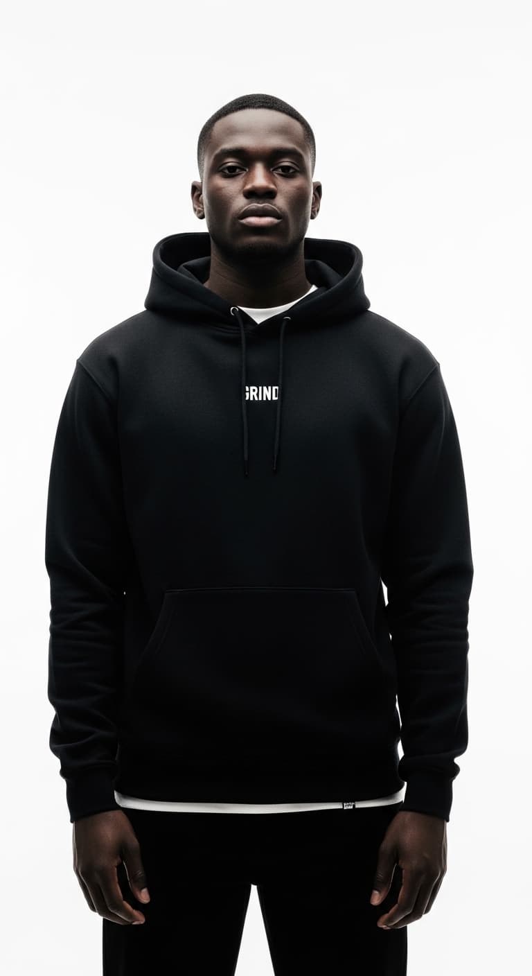 GRIND Classic Black Hoodie