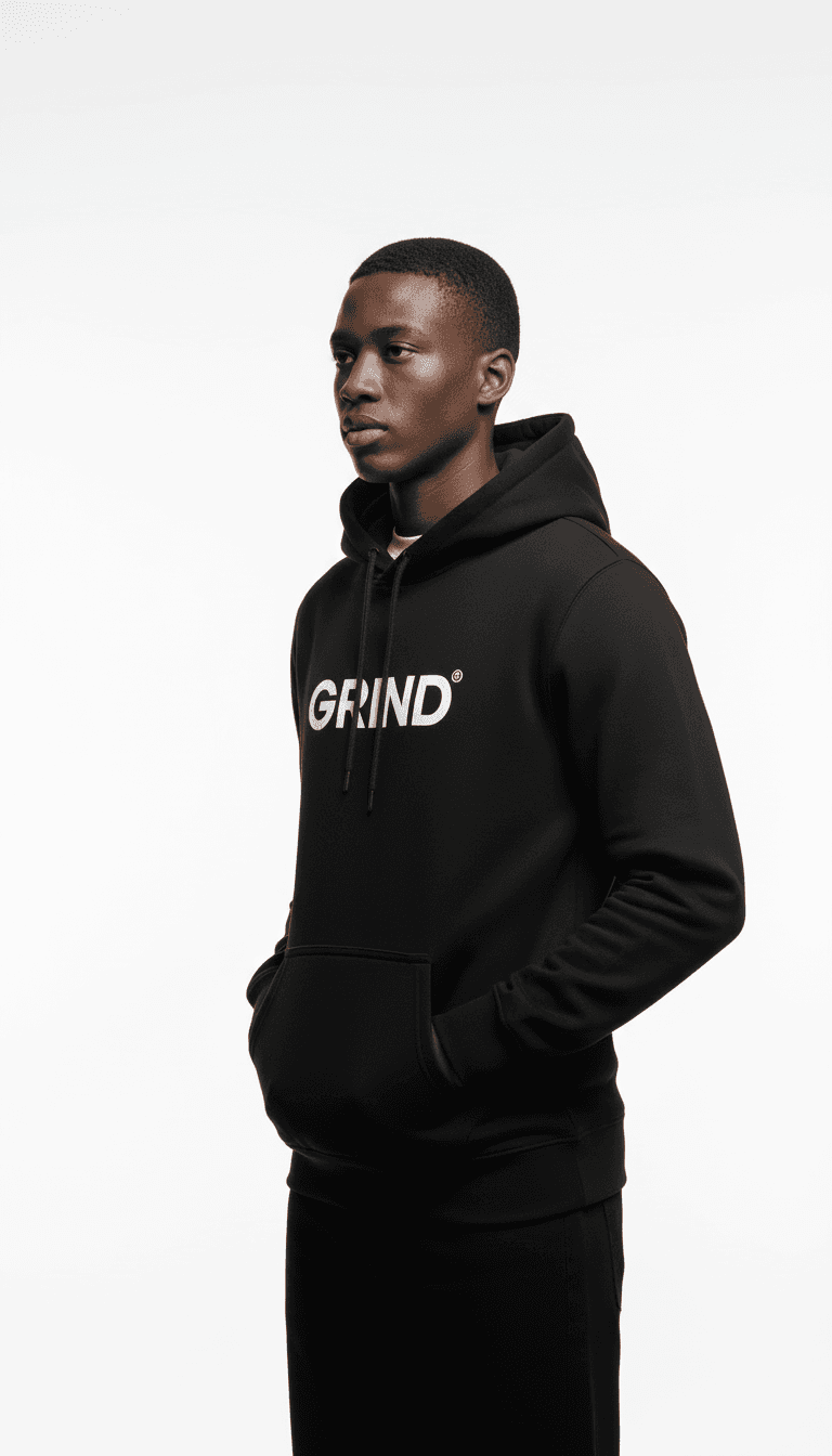 GRIND Stealth Black V2 Hoodie view 2