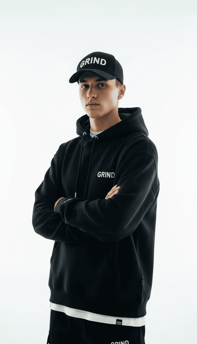 GRIND Shadow Black V3 Hoodie view 2