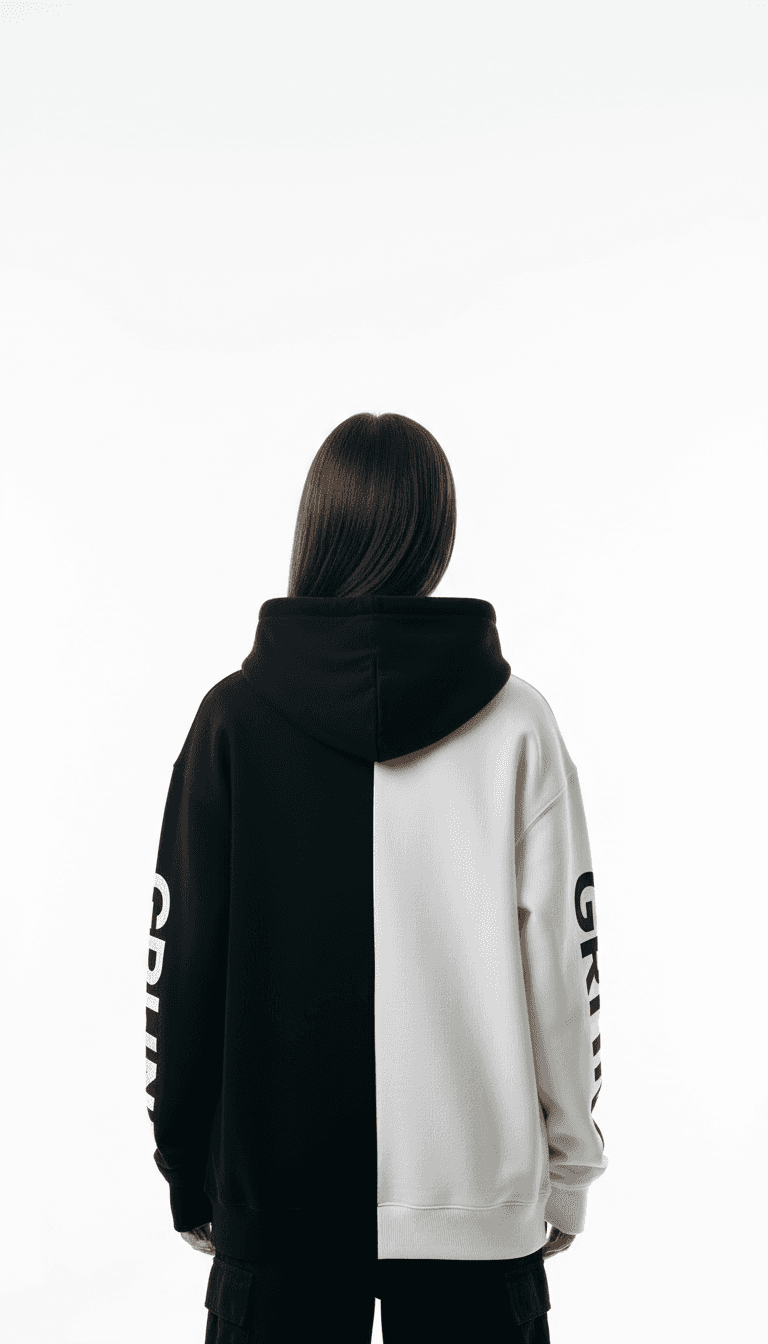 GRIND Monochrome Split Hoodie view 4