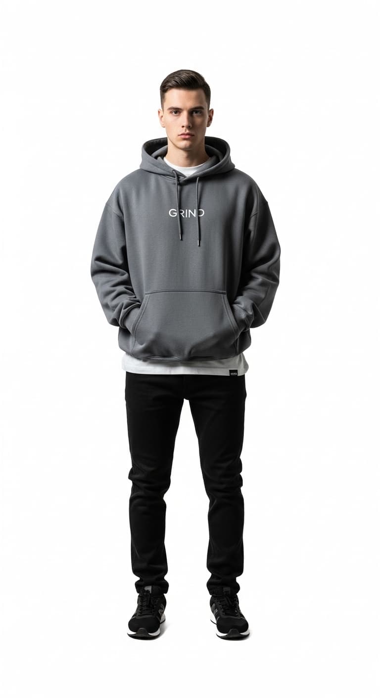 GRIND Storm Grey Hoodie